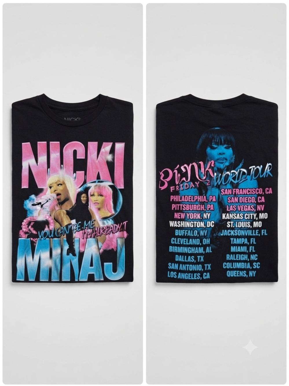 Nicki Minaj "Pink Friday 2" World Tour Graphic T-Shirt - 100%Cotton